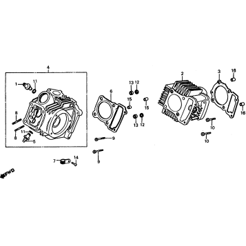 CYLINDER HEAD + CYLINDER