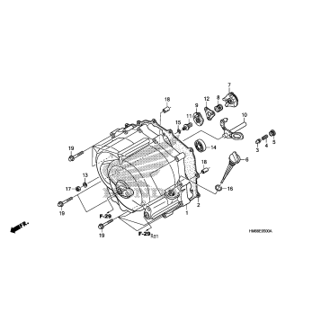 FRONT CRANKCASE COVER (TRX250TM)