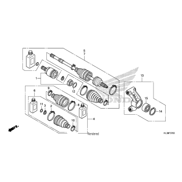 REAR KNUCKLE@REAR        DRIVESHAFT