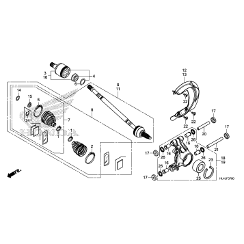 REAR KNUCKLE@REAR        DRIVESHAFT