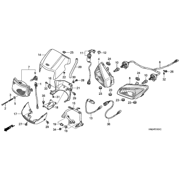 HEADLIGHT (TRX500FA/FGA'05)