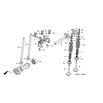 CAMSHAFT + VALVE