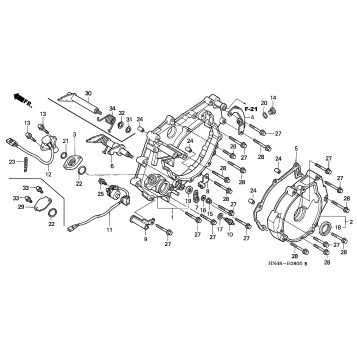 REAR CRANKCASE COVER