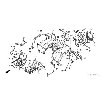 REAR FENDER (TRX500FA'01-'04/FGA'04)