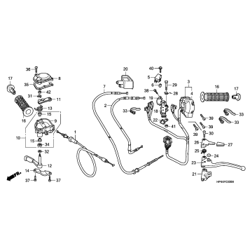 HANDLE LEVER + SWITCH + CABLE