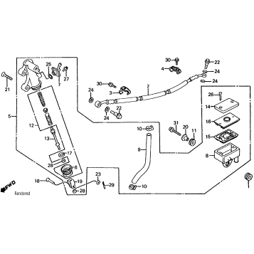 REAR BRAKE MASTER CYL.