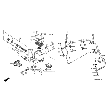 FRONT BRAKE MASTER CYLINDER (TRX300EX'07-)