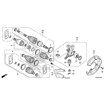 FRONT KNUCKLE + FRONT DRIVE SHAFT