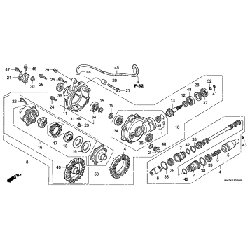 FRONT FINAL GEAR (TRX500FA'01-'04/FGA'04)