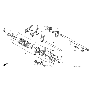 SHIFT DRUM + GEARSHIFT
