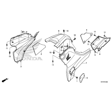 SIDE COVER + TANK COVER