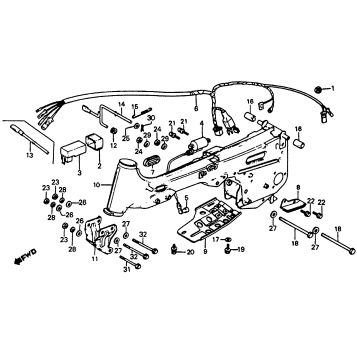 FRAME + WIRE HARNESS 79-83
