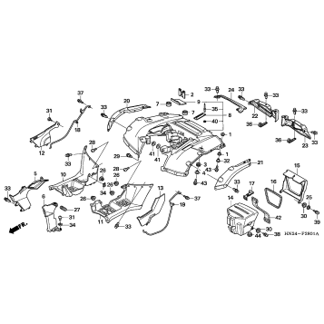 REAR FENDER (TRX500FA/FGA'05)