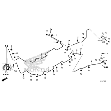 REAR BRAKE PIPE@REAR     BRAKE HOSE (1)