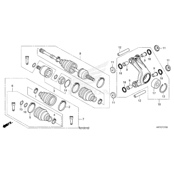 REAR KNUCKLE@REAR        DRIVESHAFT