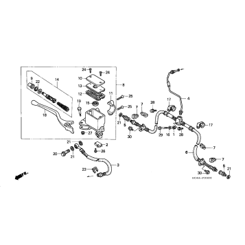 TRX300 FRONT BRAKE MASTER CYLINDER 92