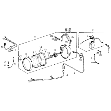 WIRE HARNESS + HEADLIGHT + SWITCH + IGNITION COIL 80