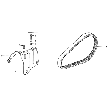 VARIABLE SPEED BELT + REDUCTION CASE BRACKET