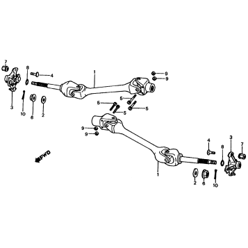 REAR WHEEL AXLE + REAR WHEEL HUB