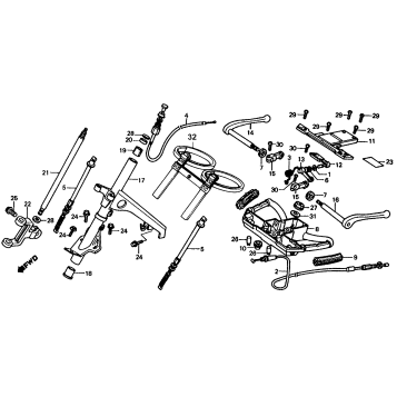 STEERING WHEEL + STEERING SHAFT + CABLES