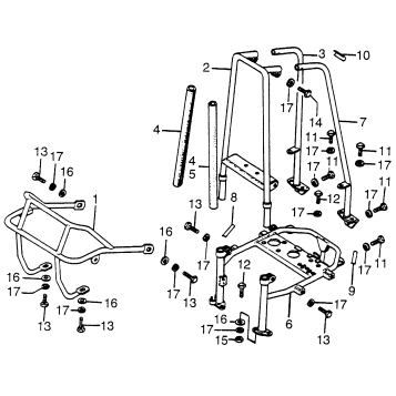 GRAB RAIL + FRONT BUMPER + ROLL BAR 77-80
