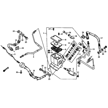 BRAKE MASTER CYLINDER + BRAKE HOSE