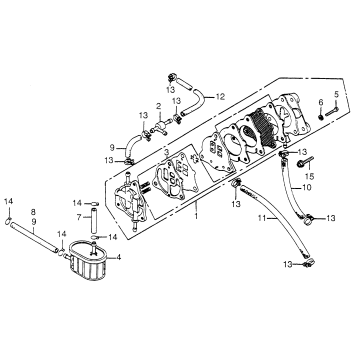 FUEL STRAINER + FUEL PUMP + CHECK VALVE