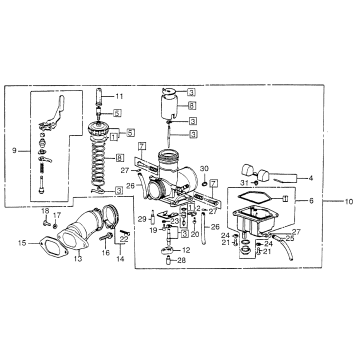 CARBURETOR + INLET PIPE