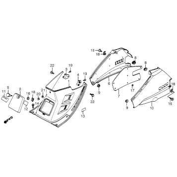 CENTER COVER + BODY COVER