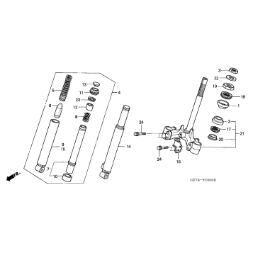 FRONT FORK + FRONT CUSHION