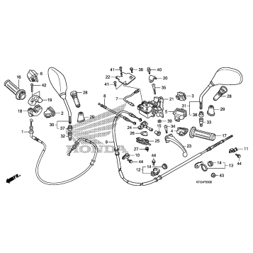HANDLE LEVER + SWITCH + CABLE