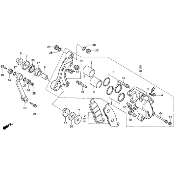 FRONT BRAKE CALIPER 94-97