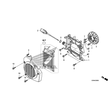 COOLING FAN + RADIATOR COVER