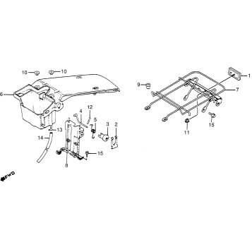 REAR COVER + LUGGAGE CARRIER