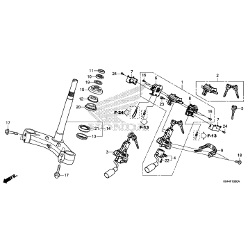 STEERING STEM@COMBINATION SWITCH