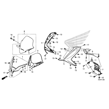 FRONT COVER@METER VISOR