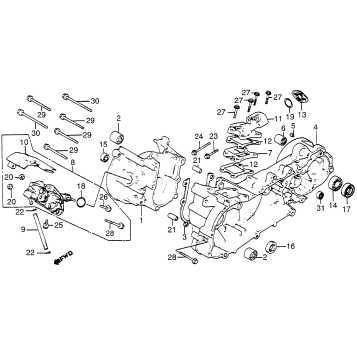 CRANKCASE + OIL PUMP