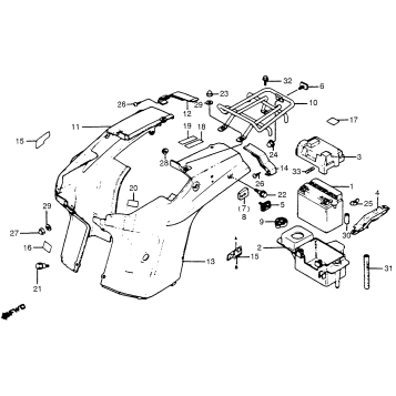 BATTERY + BODY COVER + LUGGAGE CARRIER