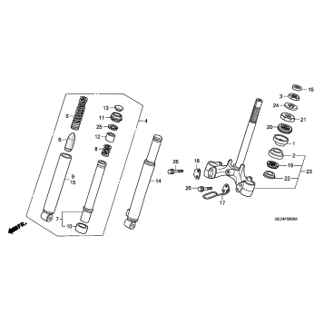 FRONT FORK + FRONT CUSHION