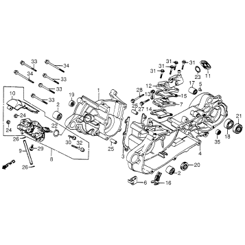 CRANKCASE + OIL PUMP