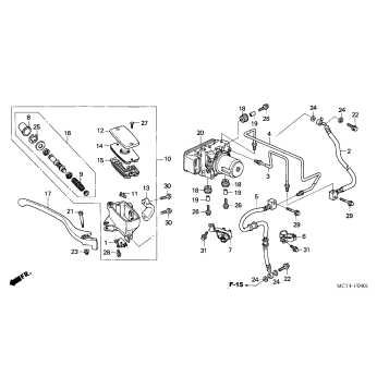 FRONT BRAKE MASTER       CYLINDER                 (FSC600A'03-'05)