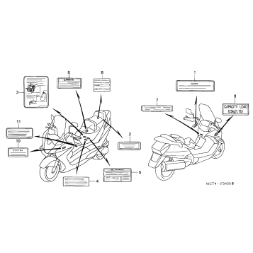 CAUTION LABELS (FSC600   '02, A/D'03-'04)