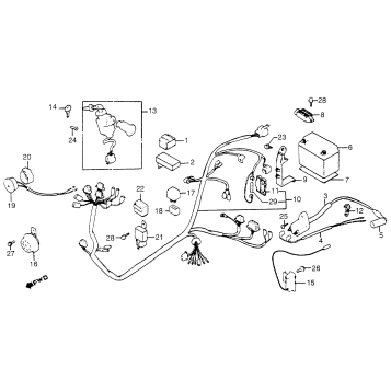 WIRE HARNESS + BATTERY