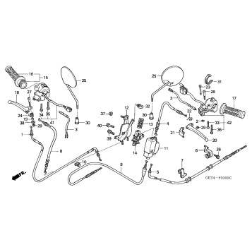 HANDLE LEVER + SWITCH + CABLE