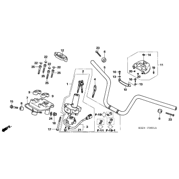 HANDLEBAR + HANDLE COVER (NSS250S/NSS250AS)