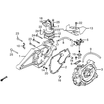 CRANKCASE + OIL PUMP