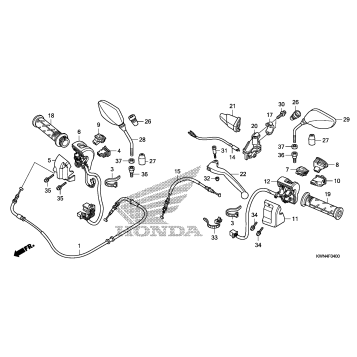 HANDLE LEVER + SWITCH + CABLE