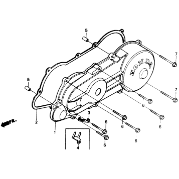 LEFT SIDE COVER 86-87