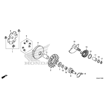 DRIVE FACE@KICK STARTER  SPINDLE