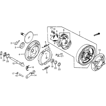 OIL PUMP DRIVESHAFT + CLUTCH + PARKING SHAFT